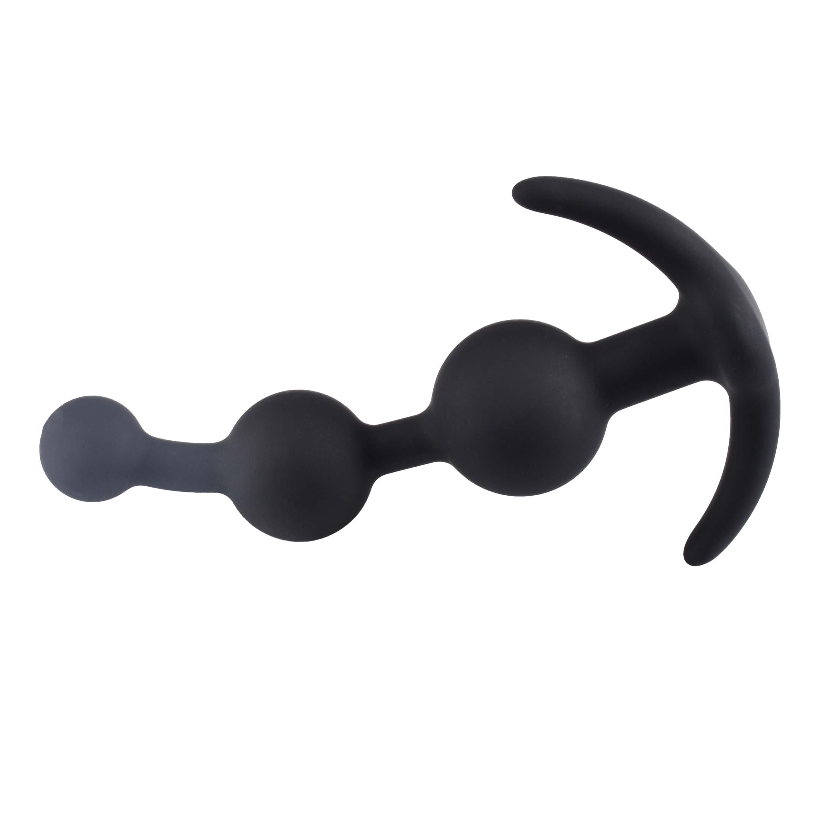 Black Silicone Anal Beads