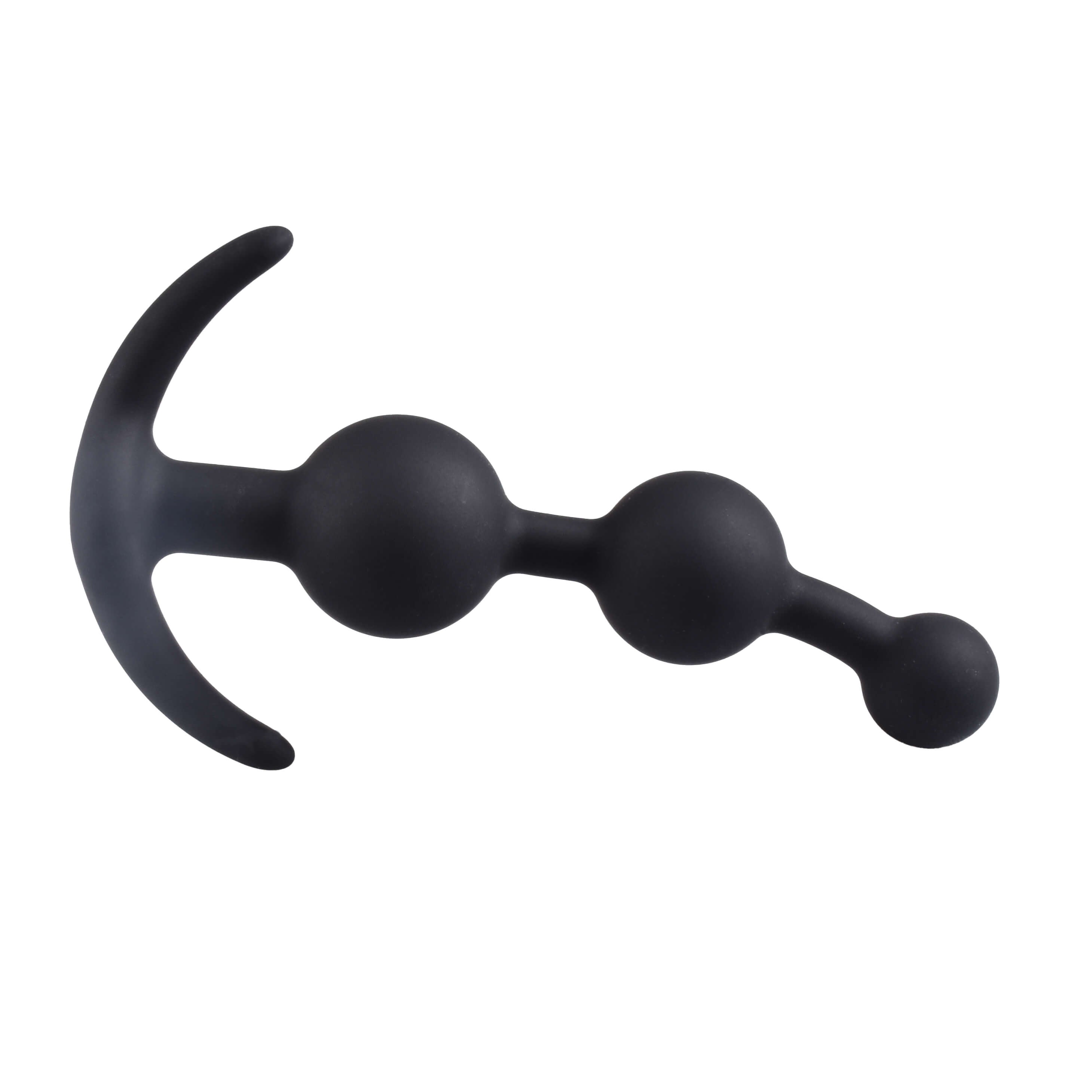 Black Silicone Anal Beads