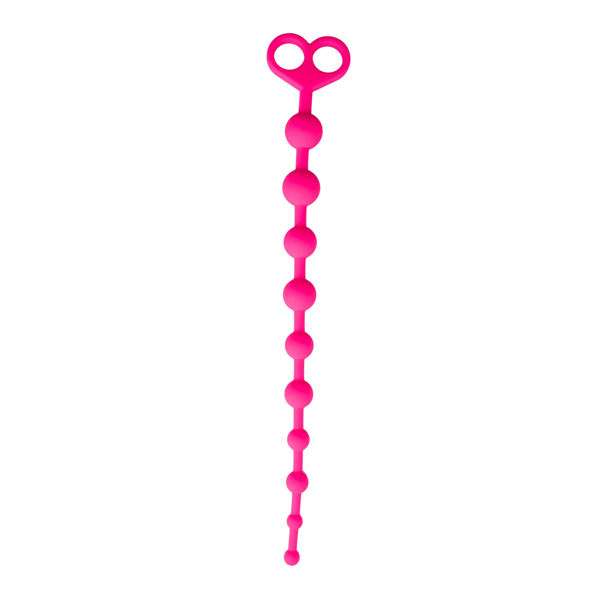 Long Black Anal Beads with Safe Pull Ring