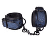 EROKAY Bondage BDSM Adjustable Leather Handcuffs-Deep Blue