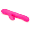 Ribbed Silicone Rabbit Vibe-Rose Red