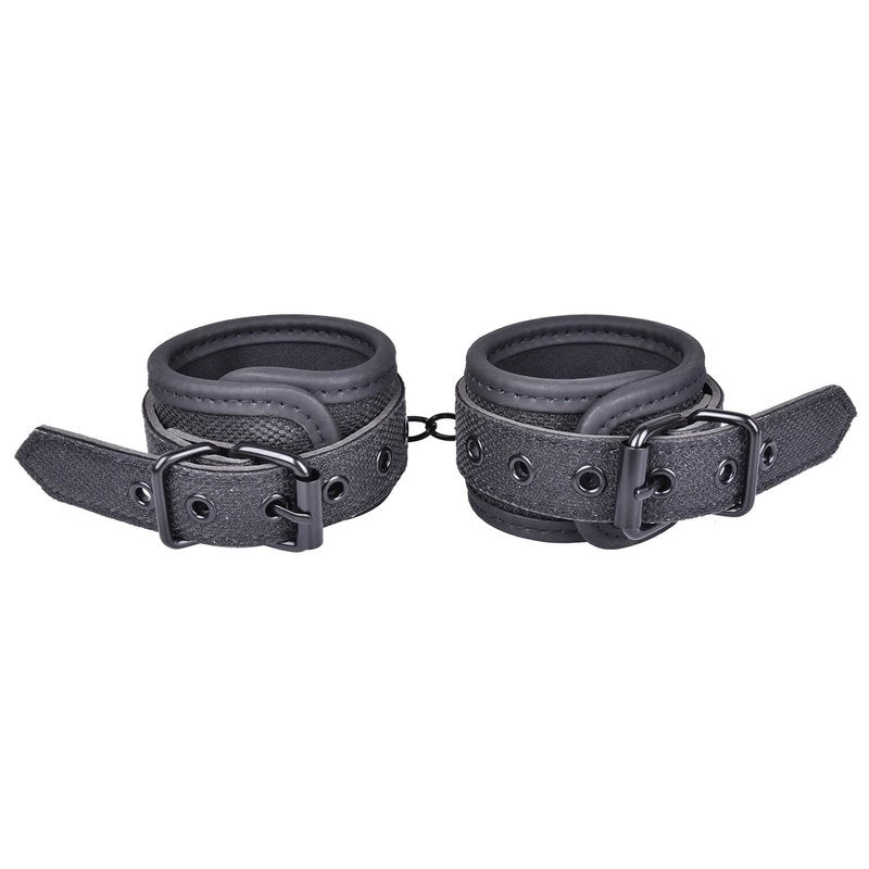 BLACK ELEGANT WRIST CUFFS BDSM BONDAGE MANUFACTURER EROKAY
