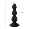 Black Three Bumbs Silicone Butt Plug