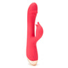 Speedy Silicone Rabbit Vibrator-Red