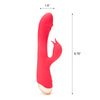 Speedy Silicone Rabbit Vibrator-Red