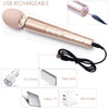 MK5206 RECHARGEABLE MASSAGER LUXURY BODY WAND GOLD MICROPHONE