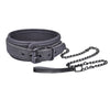 BLACK ELEGANT COLLAR WITH LEASH