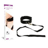 BLACK LEATHER COLLAR WITH LEASH